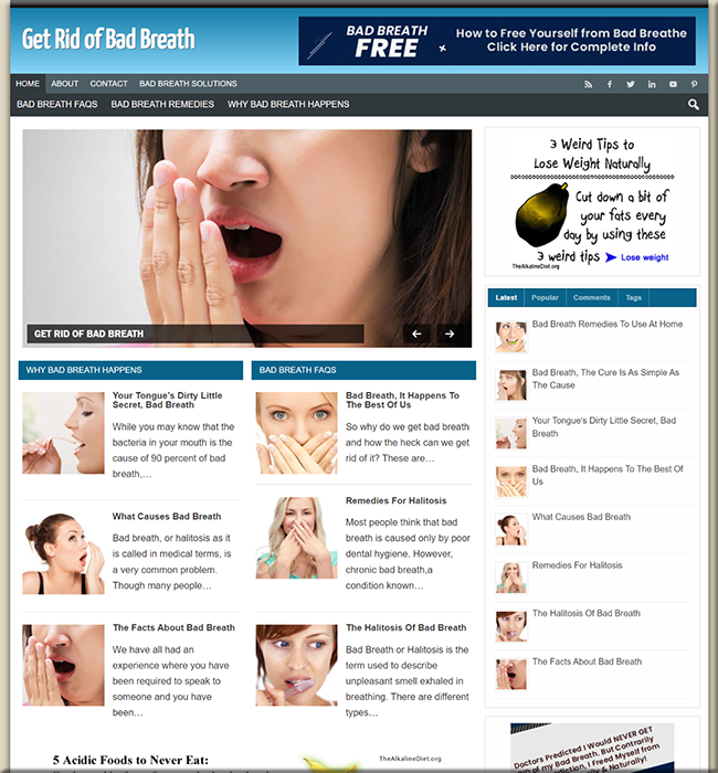bad breath affiliate website