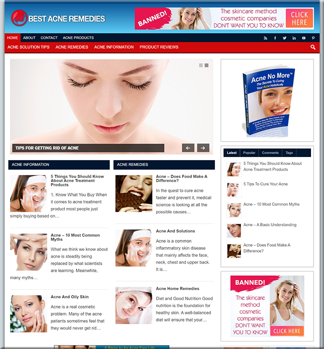 best acne remedies affiliate website