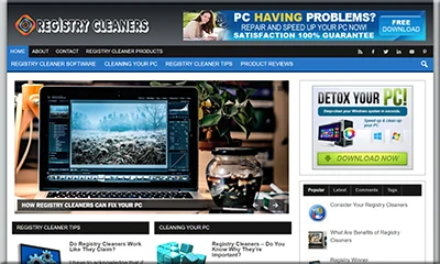 Registry Cleaners Predesigned Affiliate Website