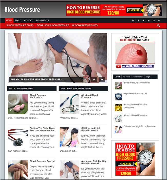 blood pressure affiliate website