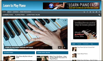 Learn Piano Online Done-for-you Affiliate Website
