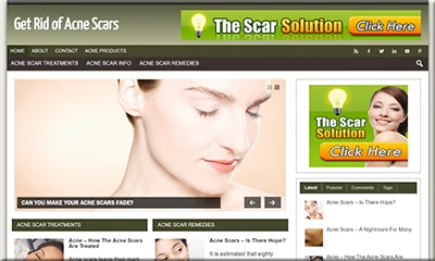 Acne Scars Precreated Affiliate Website