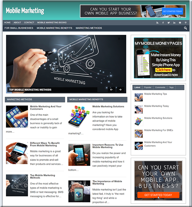 mobile marketing affiliate website