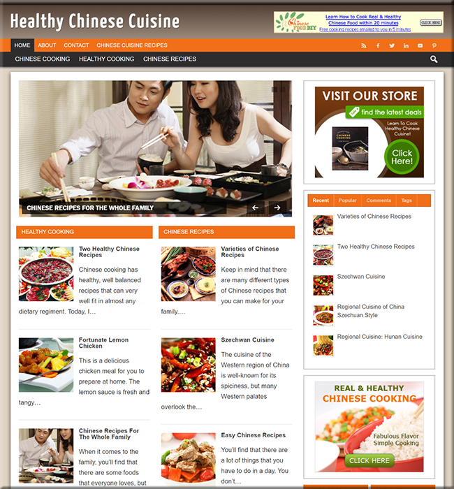 chinese cuisine affiliate website