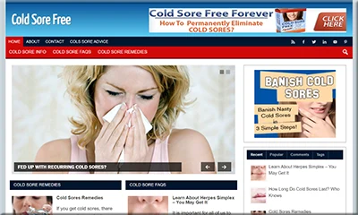 Done-for-you Cold Sores Affiliate Website
