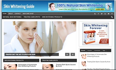 Ready-to-use Skin Whitening Affiliate Website