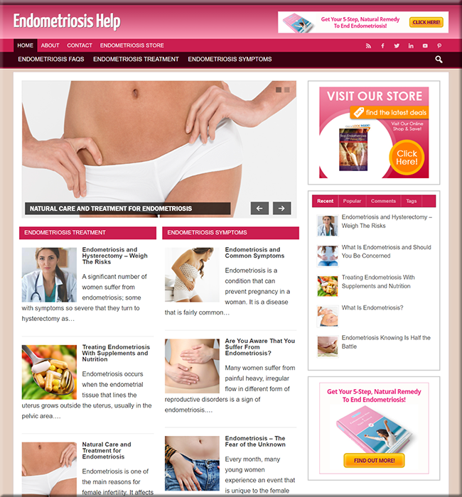 endometriosis help affiliate website