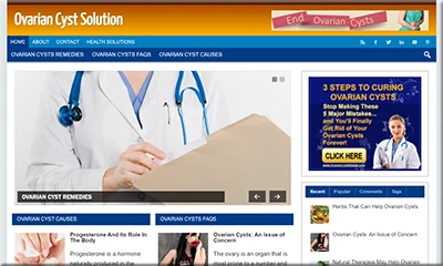 Ready-to-use Ovarian Cysts Affiliate Website
