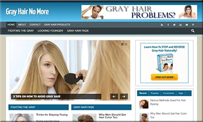 Predesigned Gray Hair No More Affiliate Website