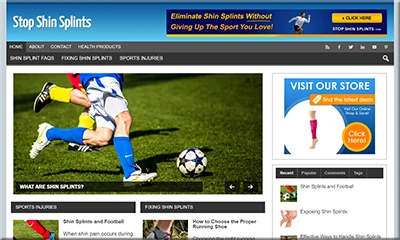 Ready-to-go Shin Splints Affiliate Website