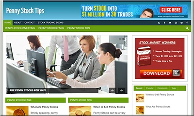 Ready-to-use Penny Stocks Affiliate Website